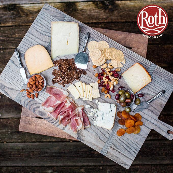 The perfect platter: sweet + salty + crunchy + a whole lot of cheese.