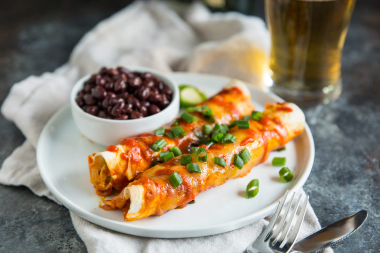 Sriracha Chicken Enchiladas