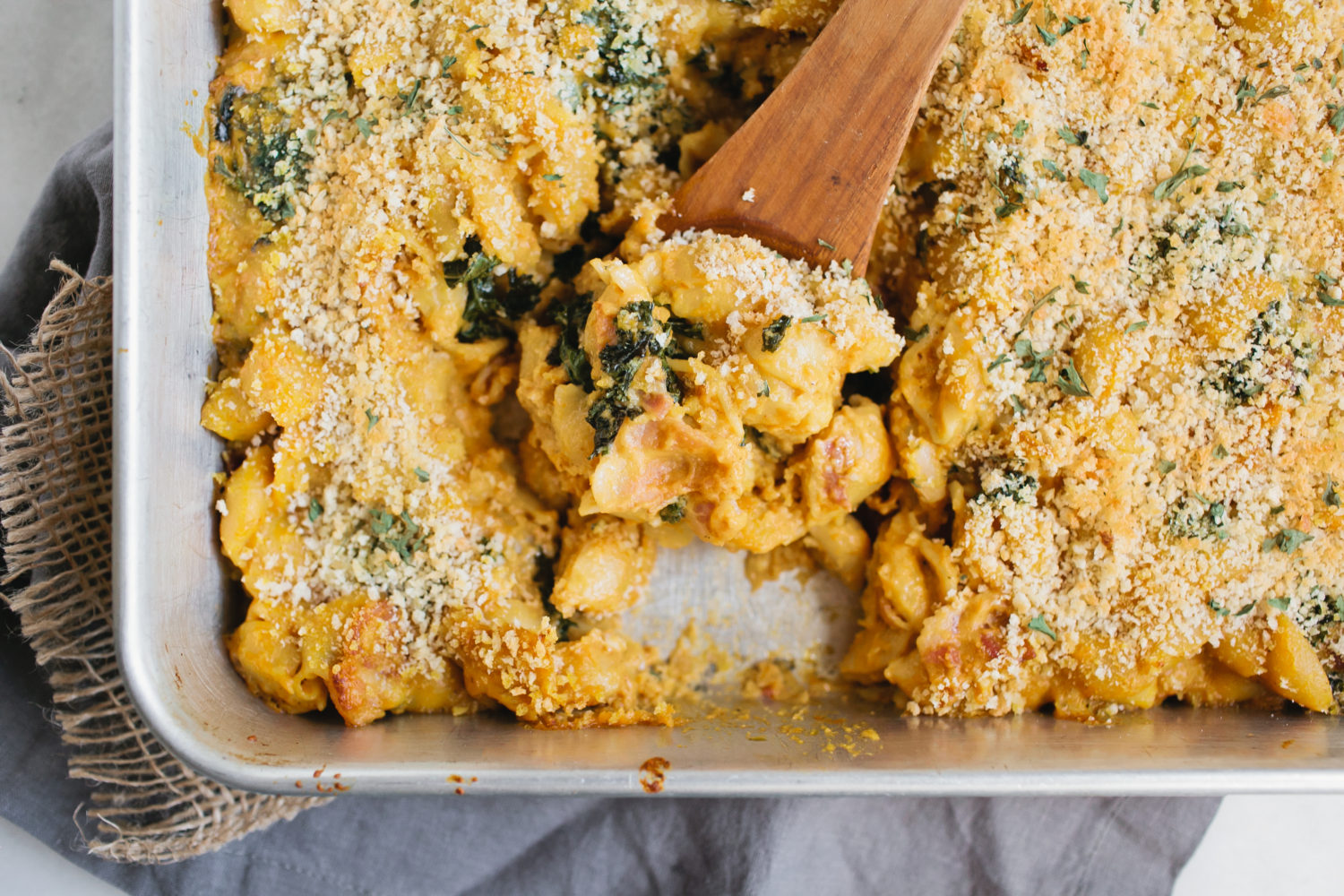 Pumpkin, Kale and Bacon Mac