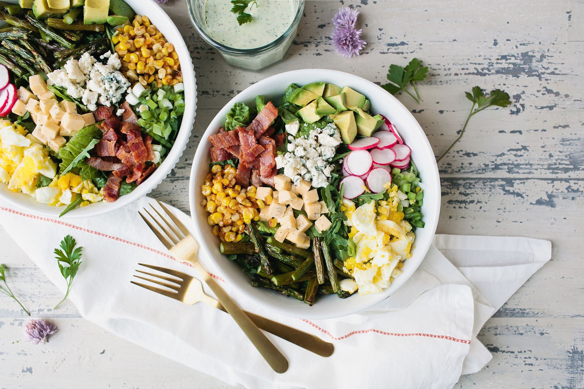 Summer Cobb Salad serving