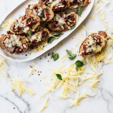 Havarti Tapenade Crostini