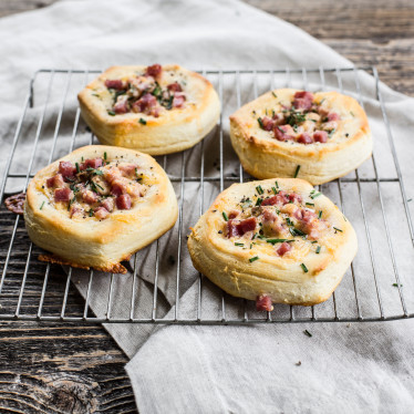 Salami Chive Biscuit Popovers