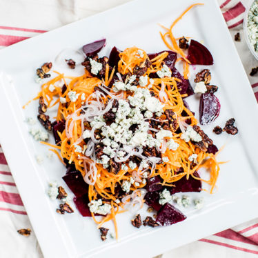 Beet, Carrot and Blue Cheese Salad