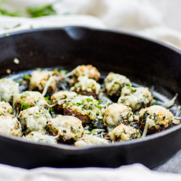 Fall Greens Stuffed Mushrooms