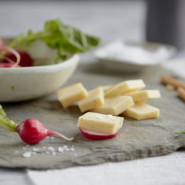 Dill Havarti and radish bites