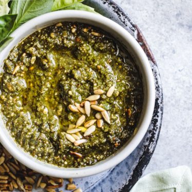 Sunflower Seed Gouda Pesto