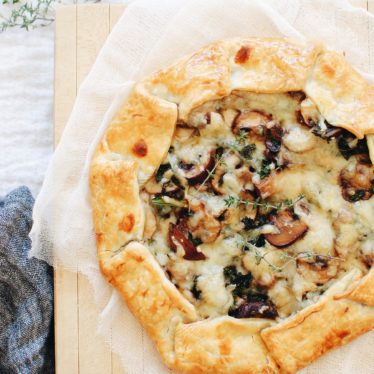 Mushroom Galette with Kale and Grand Cru