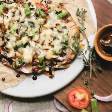 Rustic vegetable flatbread