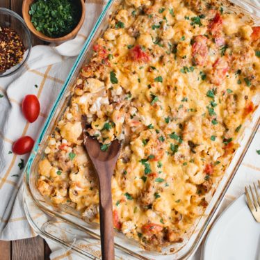 Smoked Sausage Cauliflower Casserole