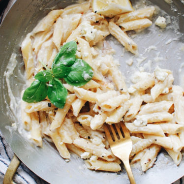 Creamy Blue Cheese Pasta with Shallots