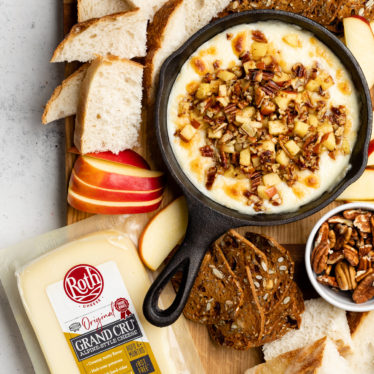 Melty Grand Cru Dip with Sautéed Apples & Pecans