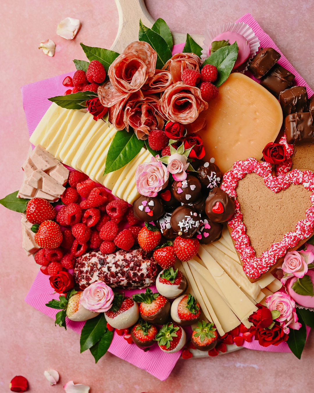 Valentine's Day Cheeseboard with Roth Cheese