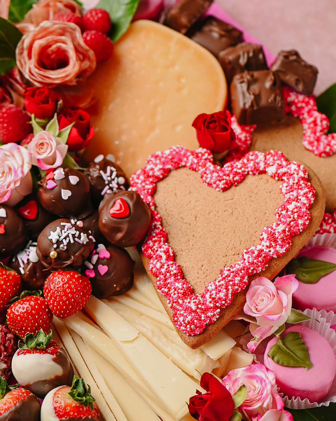 Valentine's Day Cheeseboard with Roth Cheese