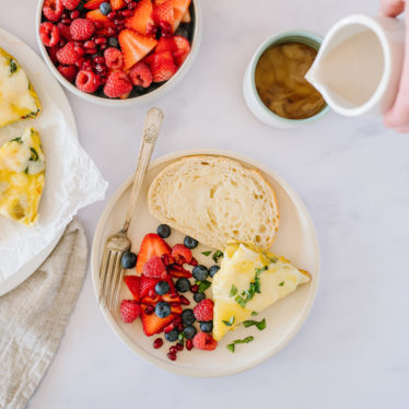 Cheesy Baked Frittata with Spinach, Potato & Pepper