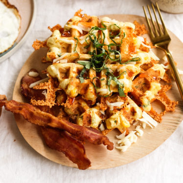 Cheesy Cornbread Waffles