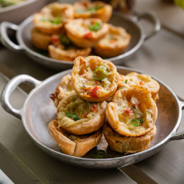 Mini Spinach Artichoke Gouda Tarts