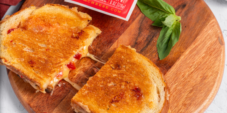 Tomato Basil Havarti and Red Pepper Relish Grilled Cheese - Roth Cheese