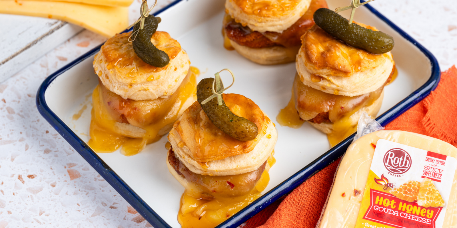 Hot Honey Gouda Chicken Biscuit - Roth Cheese